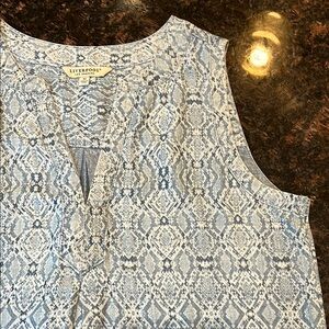 Liverpool Blue Snake Print Sleeveless Top